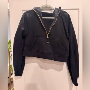 Lululemon Scuba Oversized Half-Zip Hoodie Black/Gold Sz XS/S
